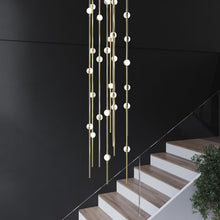 Load image into Gallery viewer, Constellation® Andromeda Round LED Pendant Light in stairs.