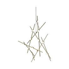 Load image into Gallery viewer, Constellation® Aquila Minor LED Pendant Light in Satin Brass/White.