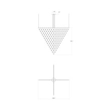 Load image into Gallery viewer, Constellation® Galaxy Matrix Arrow LED Pendant Light - line drawing.