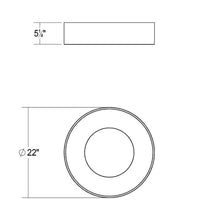 Load image into Gallery viewer, Ilios™ LED Flush Mount Ceiling Light - line drawing.