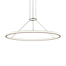 Load image into Gallery viewer, Luna™ LED Pendant Light in Satin Brass (48-Inch).