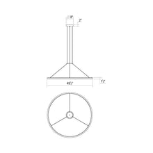 Load image into Gallery viewer, Luna™ LED Pendant Light - line drawing.