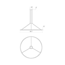 Load image into Gallery viewer, Luna™ LED Pendant Light - line drawing.