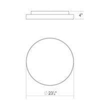 Load image into Gallery viewer, Pi LED Flush Mount Ceiling Light - line drawing.
