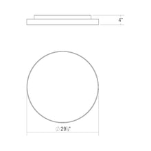 Load image into Gallery viewer, Pi LED Flush Mount Ceiling Light - line drawing.