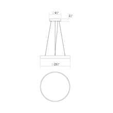 Load image into Gallery viewer, Pi LED Pendant Light - line drawing.