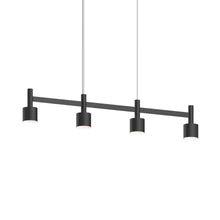 Load image into Gallery viewer, Systema Staccato™ LED Multi Light Pendant Light in Satin Black (4-Light/Drum Shade).