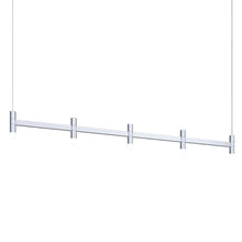 Load image into Gallery viewer, Systema Staccato™ LED Multi Light Pendant Light in Bright Satin Aluminum (5-Light/Without Shade).