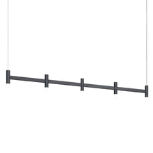 Load image into Gallery viewer, Systema Staccato™ LED Multi Light Pendant Light in Satin Black (5-Light/Without Shade).