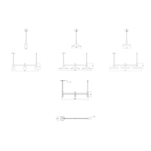 Load image into Gallery viewer, Systema Staccato™ LED Multi Light Pendant Light - line drawing.