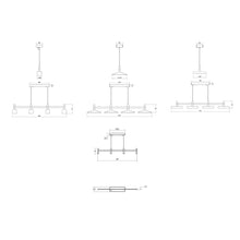 Load image into Gallery viewer, Systema Staccato™ LED Multi Light Pendant Light - line drawing.