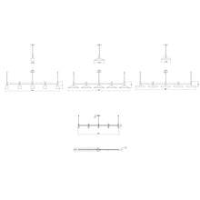 Load image into Gallery viewer, Systema Staccato™ LED Multi Light Pendant Light - line drawing.