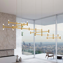 Load image into Gallery viewer, Systema Staccato™ LED Offset Pendant Light in living room.