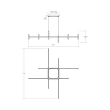 Load image into Gallery viewer, Systema Staccato™ LED Pendant Light - line drawing.