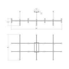 Load image into Gallery viewer, Systema Staccato™ LED Rectangle Pendant Light - line drawing.