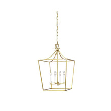 Load image into Gallery viewer, Southold Chandelier in Medium/Burnished Brass.