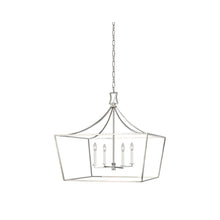 Load image into Gallery viewer, Southold Linear Chandelier in 4-Light/Polished Nickel.