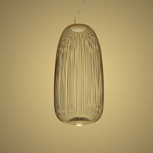Load image into Gallery viewer, Spokes 1 LED Pendant Light in Gold.