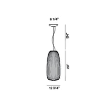 Load image into Gallery viewer, Spokes 1 LED Pendant Light - line drawing.