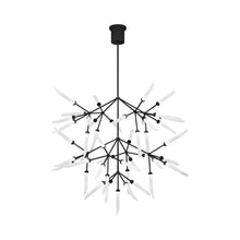 Load image into Gallery viewer, Spur Grande LED Chandelier in Matte Black.