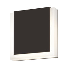 Load image into Gallery viewer, SQR Outdoor LED Wall Light in Textured Bronze.