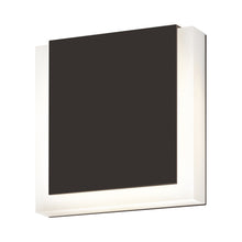 Load image into Gallery viewer, SQR Outdoor LED Wall Light in Textured Bronze.