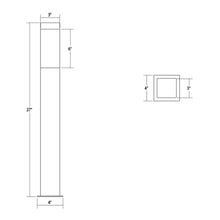 Load image into Gallery viewer, Square Column™ LED Bollard - line drawing.