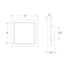 Load image into Gallery viewer, Square LED Ceiling/Wall Light - line drawing.
