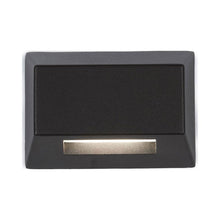 Load image into Gallery viewer, Square LED Deck and Patio Light in Black on Aluminum.