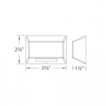 Load image into Gallery viewer, Square LED Deck and Patio Light - line drawing.