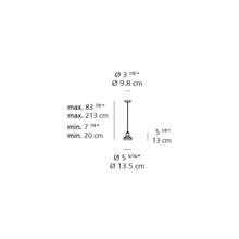 Load image into Gallery viewer, Stablight LED Pendant Light - line drawing.
