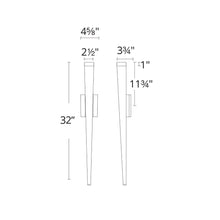Load image into Gallery viewer, Staff Outdoor LED Wall Light- line drawing.