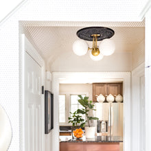 Load image into Gallery viewer, Stella 3-Light Semi-Flush Mount Ceiling Light in dining room.