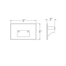 Load image into Gallery viewer, Step Light Outdoor LED Wall Light- line drawing.