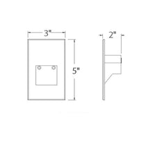 Load image into Gallery viewer, Step Light Outdoor LED Wall Light- line drawing.