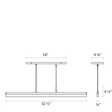 Load image into Gallery viewer, Stiletto LED Pendant Light - line drawing.