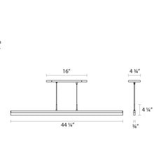 Load image into Gallery viewer, Stiletto LED Pendant Light - line drawing.