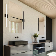 Load image into Gallery viewer, Stiletto LED Bath Vanity Light in bathroom.