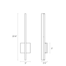 Load image into Gallery viewer, Stiletto LED Bath Vanity Light - line drawing.