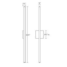 Load image into Gallery viewer, Stix LED Bath Vanity Light - line drawing.