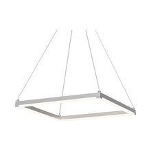 Load image into Gallery viewer, Stix Square LED Pendant Light in Bright Satin Aluminum/Medium.