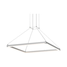 Load image into Gallery viewer, Stix Square LED Pendant Light in Bright Satin Aluminum/Large.