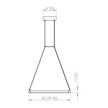 Load image into Gallery viewer, Stix Square LED Pendant Light - line drawing.