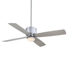 Load image into Gallery viewer, Strata Outdoor Ceiling Fan in Galvanized / Etched Opal/LED.