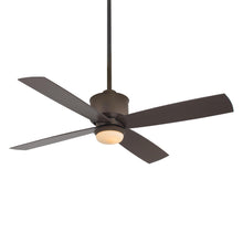 Load image into Gallery viewer, Strata Outdoor Ceiling Fan in Oil Rubbed Bronze / Tinted Opal/LED.