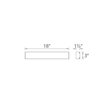 Load image into Gallery viewer, Strip LED Bath Vanity Wall Light - line drawing.