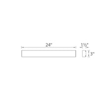 Load image into Gallery viewer, Strip LED Bath Vanity Wall Light - line drawing.