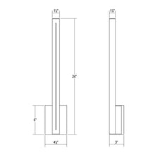 Load image into Gallery viewer, Stripe™ Outdoor LED Wall Light - line drawing.