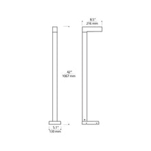Load image into Gallery viewer, Strut LED Bollard - line drawing.