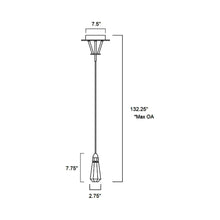 Load image into Gallery viewer, 10 Carat LED Pendant Light - line drawing.